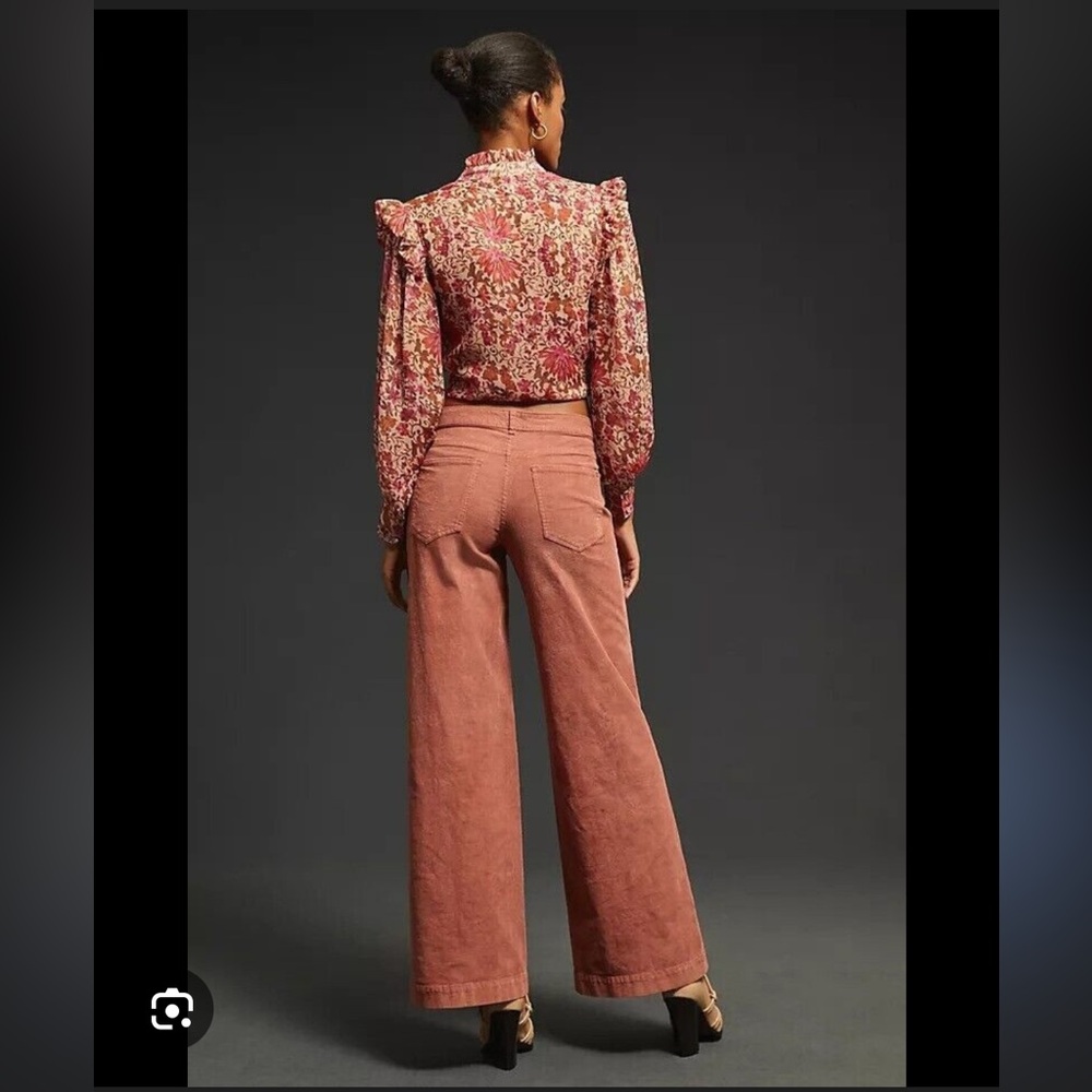 Anthropologie Pilcro Low Rise Wide Leg Corduroy Pants